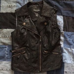 Aeropostale faux leather vest